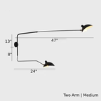 Marlo Duckbill Wall Light With Swing Arms