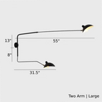 Marlo Duckbill Wall Light With Swing Arms