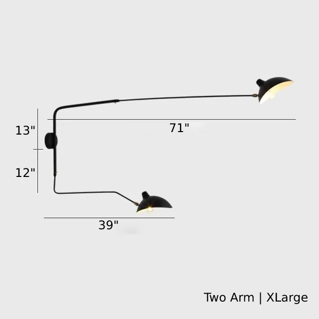 Marlo Duckbill Wall Light With Swing Arms