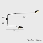 Marlo Duckbill Wall Light With Swing Arms