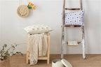 Lumbar Pillow Cover with Daisy Embroidery