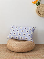 Lumbar Pillow Cover with Daisy Embroidery