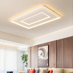Rectangular Ceiling Light With Geometric Design