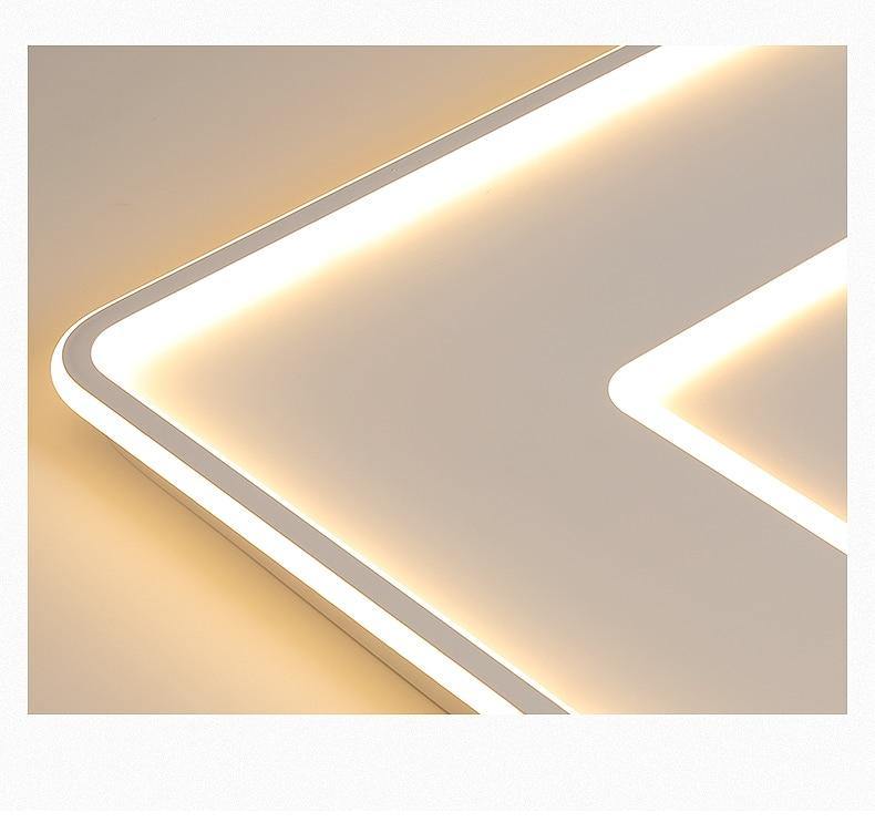 Rectangular Ceiling Light With Geometric Design