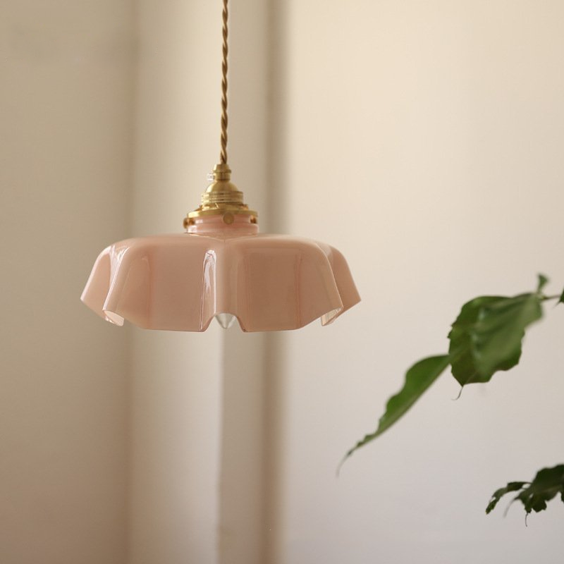 Elowen | Retro Draped Flower Glass Ceiling And Pendant Light