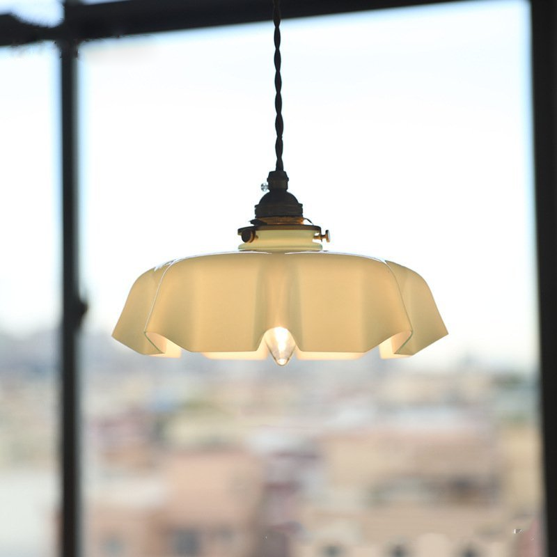 Elowen | Retro Draped Flower Glass Ceiling And Pendant Light