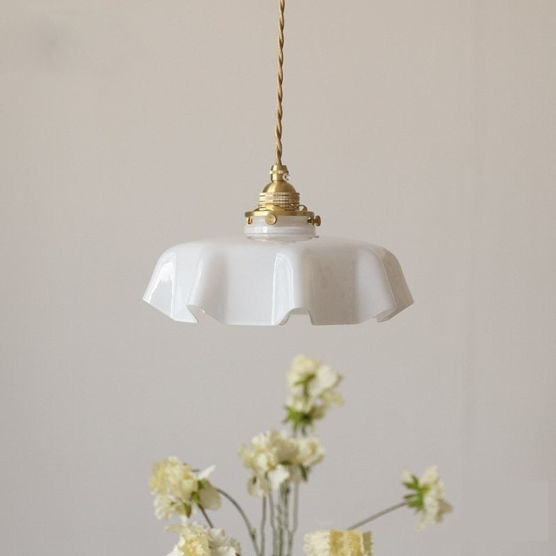 Elowen | Retro Draped Flower Glass Ceiling And Pendant Light
