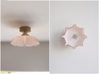 Elowen | Retro Draped Flower Glass Ceiling And Pendant Light