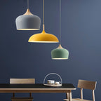 Aurelle Soft Pastel Collection Pendant Lamps in Metal and Wood