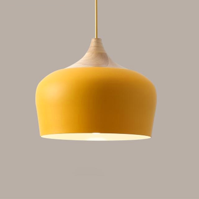 Aurelle Soft Pastel Collection Pendant Lamps in Metal and Wood