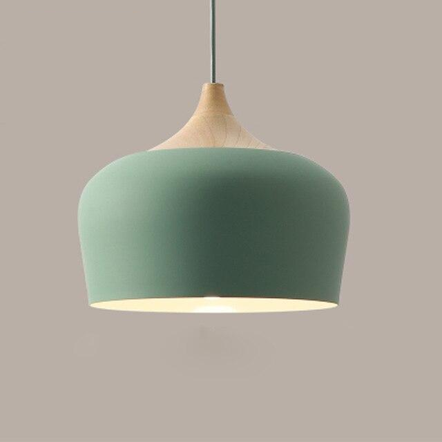 Aurelle Soft Pastel Collection Pendant Lamps in Metal and Wood