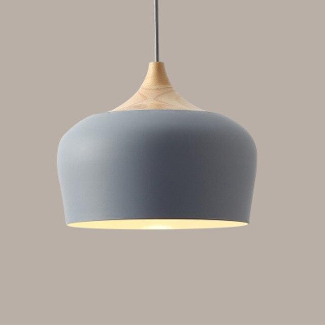 Aurelle Soft Pastel Collection Pendant Lamps in Metal and Wood