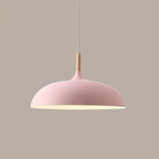 Aurelle Soft Pastel Collection Pendant Lamps in Metal and Wood