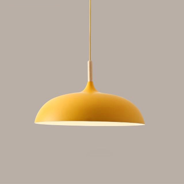 Aurelle Soft Pastel Collection Pendant Lamps in Metal and Wood