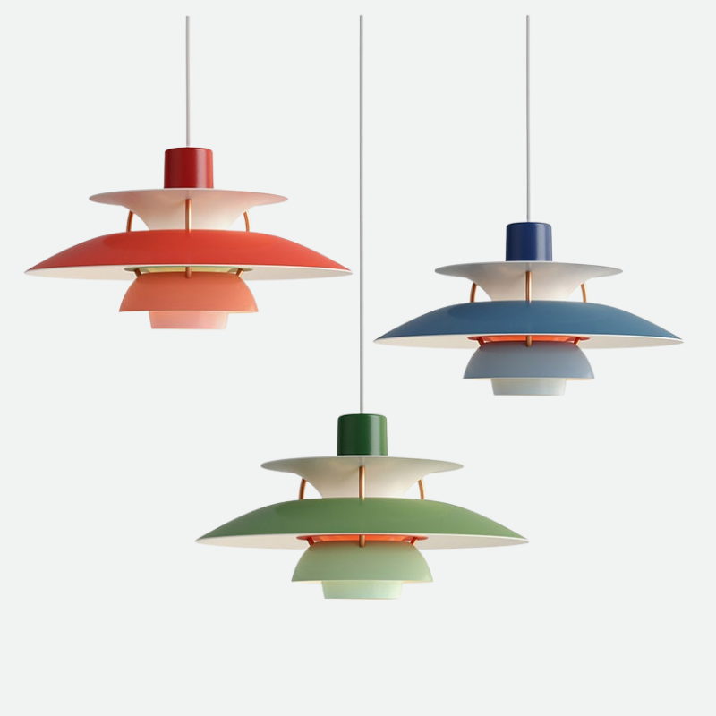 Multicolored Layered Pendant Lamp