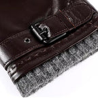 Leather Gloves With Cashmere Cuffs