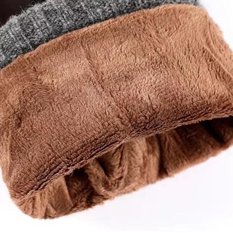 Leather Gloves With Cashmere Cuffs