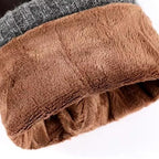 Leather Gloves With Cashmere Cuffs