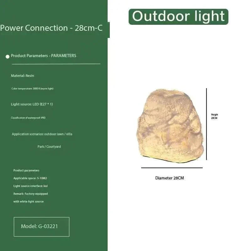 LumenRock Garden Stone Outdoor Lantern